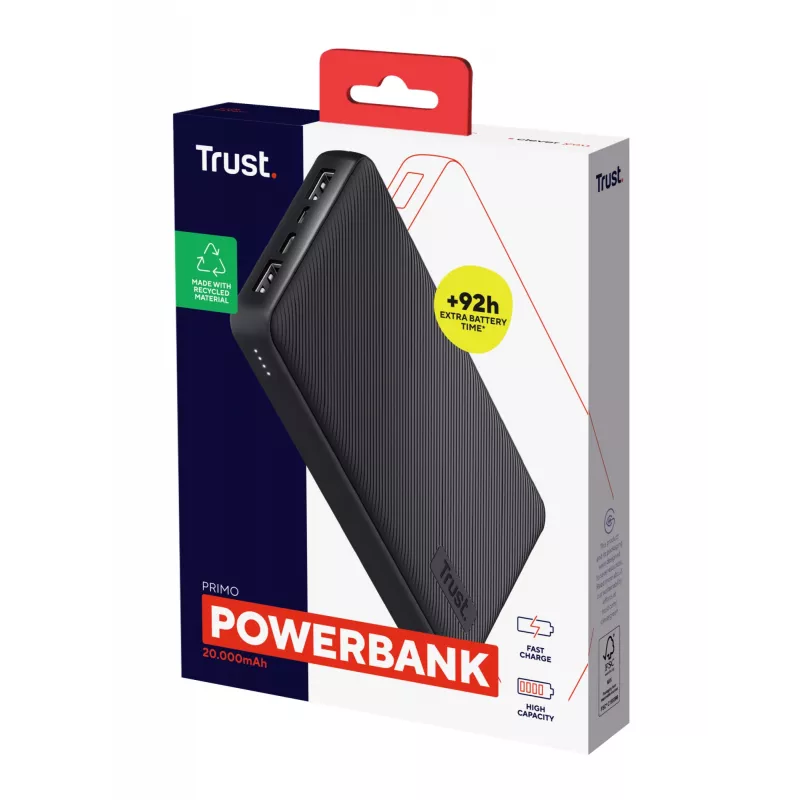 Trust Primo Lithium-Ion (Li-Ion) 20000 mAh Czarny