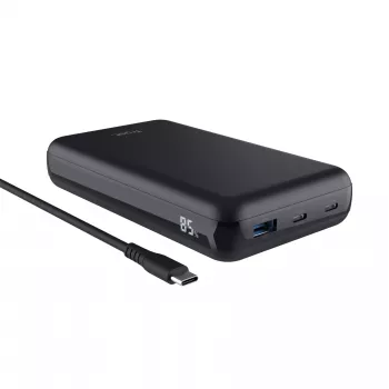 Trust Laro - Powerbank - 20000 mAh - 100 Watt - 5 A - QC 3,0, Power Delivery 3,0 + PPS - 3 Ausgabeanschlussstellen (4 pin USB Type A (QC 3,0), 2 x 24-