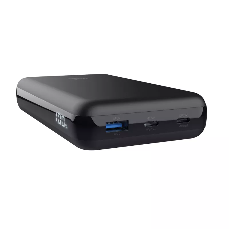 Trust Laro - Powerbank - 20000 mAh - 100 Watt - 5 A - QC 3,0, Power Delivery 3,0 + PPS - 3 Ausgabeanschlussstellen (4 pin USB Type A (QC 3,0), 2 x 24-
