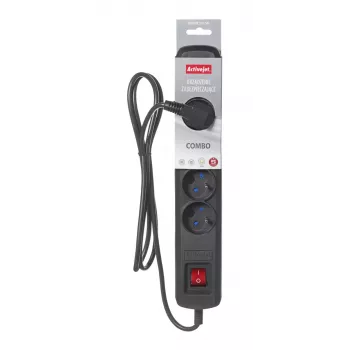 Listwa zasilająca ActiveJet ACJ COMBO 5G 1.5M — 5x gniazda Type E, przewód 1,5 m, 2300 W, 10 A, wtyczka Type E