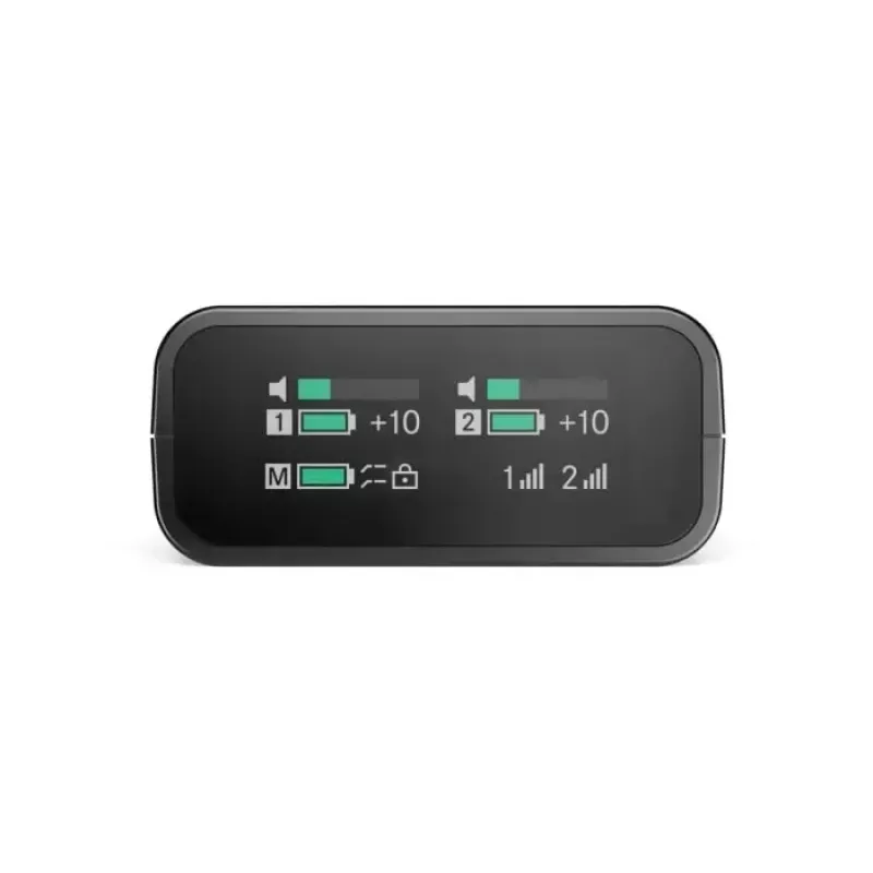 Zestaw bezprzewodowych mikrofonów pojemnościowych Sennheiser PROFILE Wireless 2‑kanałowy — dookólny, 48 kHz, zasięg 245 m, bateria 7 h