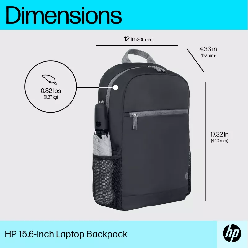 Plecak na laptopa HP 15.6 cala, plecak, 370 g