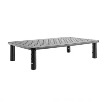 Wolnostojący uchwyt do monitora na biurko GEMBIRD MS-TABLE-01 — pojedynczy wyświetlacz, udźwig 20 kg, czarny, ręczna regulacja wysokości 100–140 mm