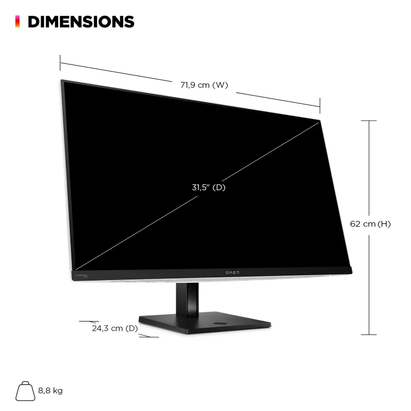 Monitor gamingowy HP OMEN Transcend 31,5 cala UHD 240Hz OLED - Transcend 32
