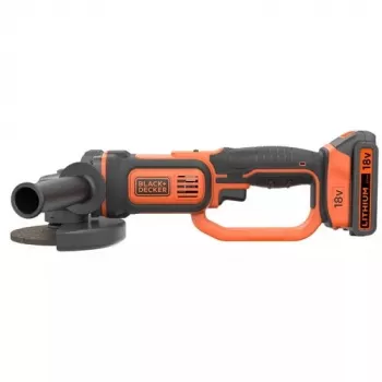 Szlifierka kątowa Czarny & Decker BCG720N — akumulatorowa 18V Li-Ion, tarcza 12,5 cm, do 8600 obr./min, 3 pozycje rękojeści