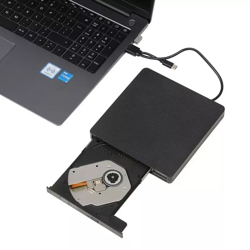 Zewnętrzny napęd optyczny IBOX IED03 DVD±RW USB 3.1 Gen1 (USB-C) Czarny, tacka, 24x CD / 8x DVD