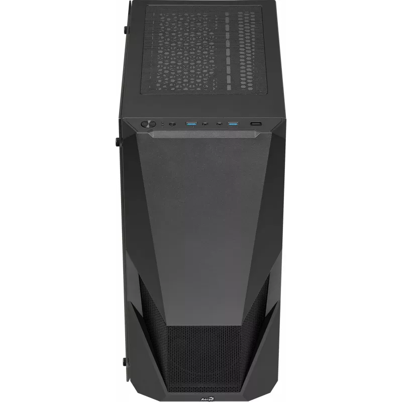 Obudowa PC AEROCOOL Zauron Midi Tower Czarna — Midi Tower, okno boczne, obsługa ATX/microATX/Mini-ITX, maks. GPU 32,5 cm, wysokość chłodzenia CPU 166 mm, 2x wnęka 3,5 cala, 4x wnęka 2,5 cala