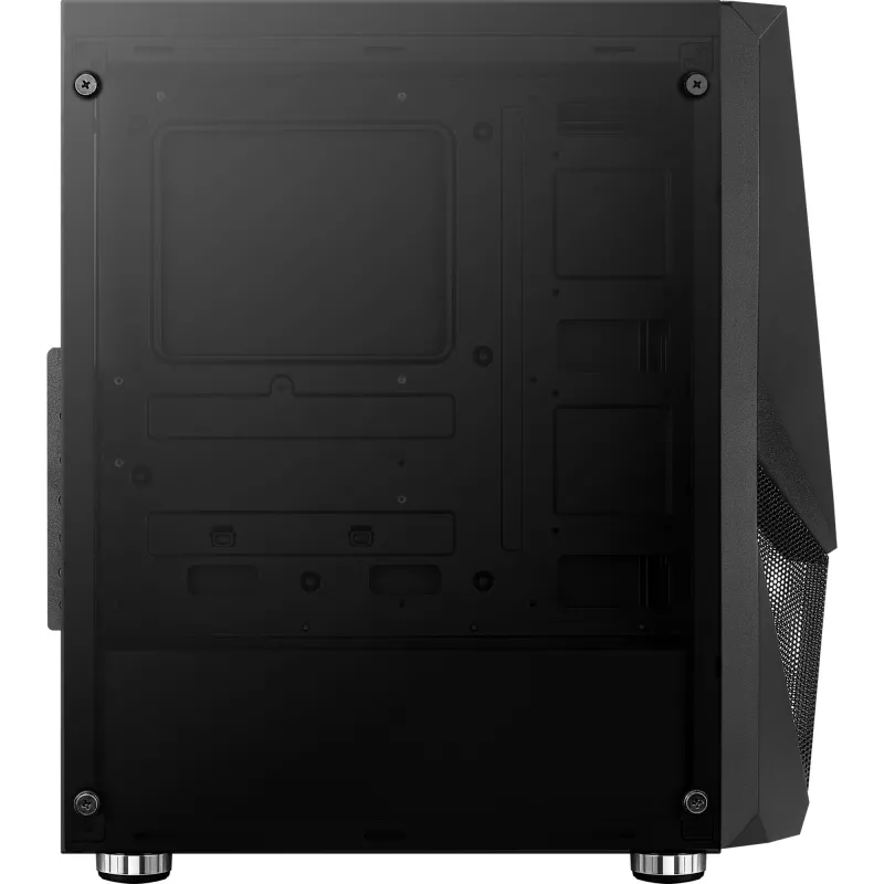 Obudowa PC AEROCOOL Zauron Midi Tower Czarna — Midi Tower, okno boczne, obsługa ATX/microATX/Mini-ITX, maks. GPU 32,5 cm, wysokość chłodzenia CPU 166 mm, 2x wnęka 3,5 cala, 4x wnęka 2,5 cala