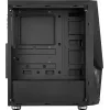 Obudowa PC AEROCOOL Zauron Midi Tower Czarna — Midi Tower, okno boczne, obsługa ATX/microATX/Mini-ITX, maks. GPU 32,5 cm, wysokość chłodzenia CPU 166 mm, 2x wnęka 3,5 cala, 4x wnęka 2,5 cala