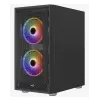 Obudowa PC Midi Tower AEROCOOL Graphite‑G‑BK‑v2 — Czarna, ATX/Micro‑ATX/Mini‑ITX, przód 2×140 mm + tył 1×140 mm