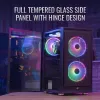 Obudowa PC Midi Tower AEROCOOL Graphite‑G‑BK‑v2 — Czarna, ATX/Micro‑ATX/Mini‑ITX, przód 2×140 mm + tył 1×140 mm