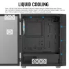 Obudowa PC Midi Tower AEROCOOL Graphite‑G‑BK‑v2 — Czarna, ATX/Micro‑ATX/Mini‑ITX, przód 2×140 mm + tył 1×140 mm
