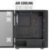 Obudowa PC Midi Tower AEROCOOL Graphite‑G‑BK‑v2 — Czarna, ATX/Micro‑ATX/Mini‑ITX, przód 2×140 mm + tył 1×140 mm