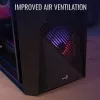 Obudowa PC AEROCOOL Raider Mini G V3 Mini-ITX / microATX, czarna, okno boczne, zielone LED, maks. GPU 285 mm, chłodzenie CPU 159 mm