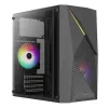 Obudowa PC AEROCOOL Raider Mini G V3 Mini-ITX / microATX, czarna, okno boczne, zielone LED, maks. GPU 285 mm, chłodzenie CPU 159 mm