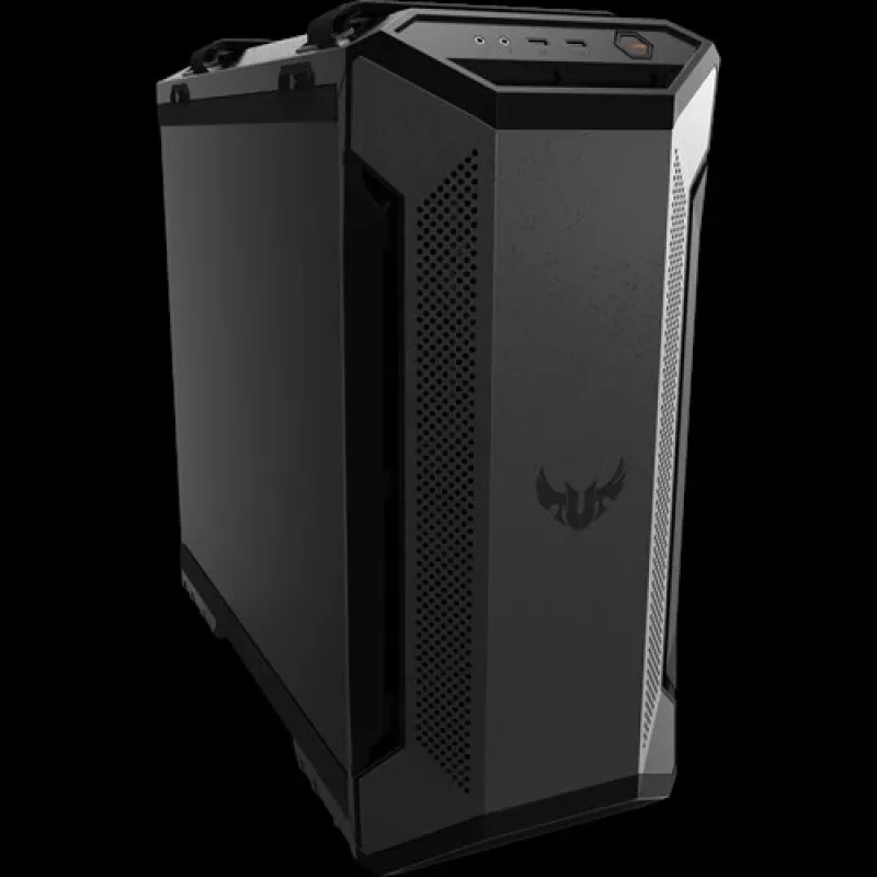 Obudowa PC ASUS TUF Gaming GT501 Midi Tower — Czarna, obsługa ATX/Micro‑ATX/Mini‑ITX/E‑ATX, 3x120 mm przód, 1x140 mm tył, GPU 42 cm, cooler CPU 18 cm