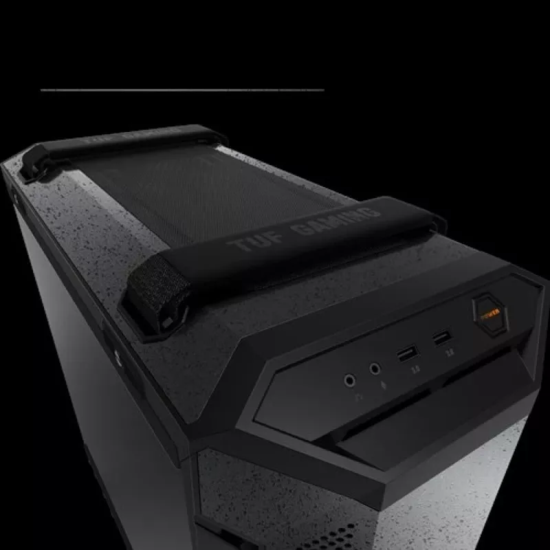 Obudowa PC ASUS TUF Gaming GT501 Midi Tower — Czarna, obsługa ATX/Micro‑ATX/Mini‑ITX/E‑ATX, 3x120 mm przód, 1x140 mm tył, GPU 42 cm, cooler CPU 18 cm