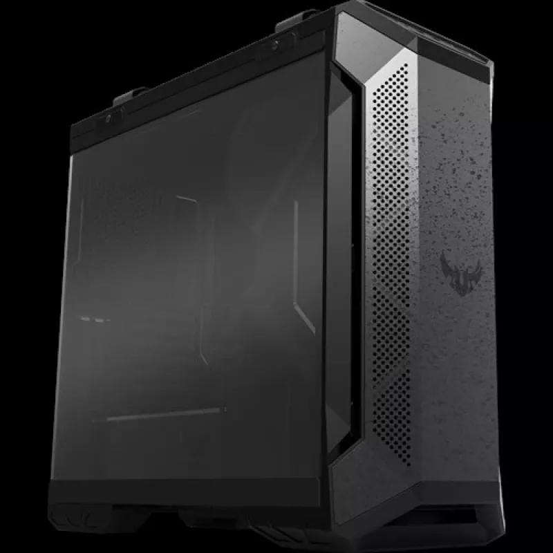 Obudowa PC ASUS TUF Gaming GT501 Midi Tower — Czarna, obsługa ATX/Micro‑ATX/Mini‑ITX/E‑ATX, 3x120 mm przód, 1x140 mm tył, GPU 42 cm, cooler CPU 18 cm