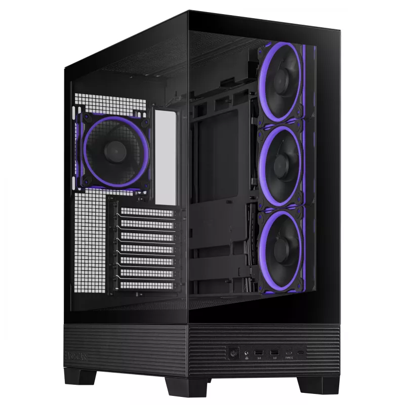 ASUS A31 Plus TG ARGB Czarny Midi Tower