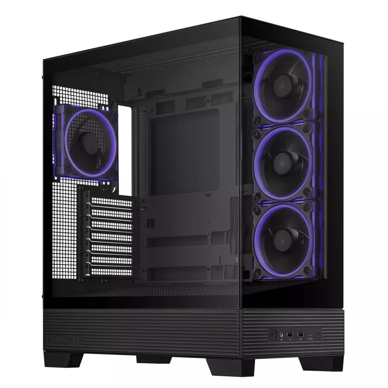 ASUS A31 Plus TG ARGB Czarny Midi Tower