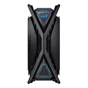 Obudowa PC ASUS ROG Hyperion GR701 BTF Edition Tower — czarna, szkło hartowane, obsługa E-ATX/ATX/microATX, GPU 46 cm, chłodnica górna 420 mm
