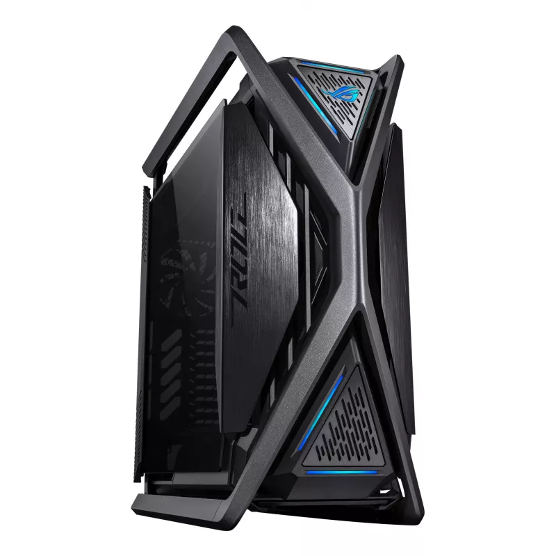 Obudowa PC ASUS ROG Hyperion GR701 BTF Edition Tower — czarna, szkło hartowane, obsługa E-ATX/ATX/microATX, GPU 46 cm, chłodnica górna 420 mm