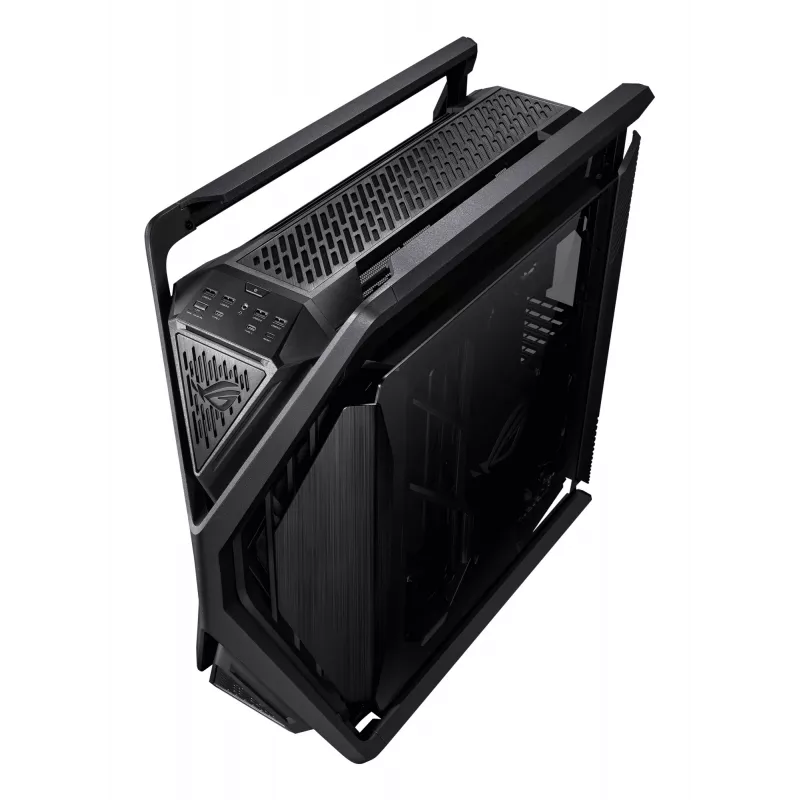 Obudowa PC ASUS ROG Hyperion GR701 BTF Edition Tower — czarna, szkło hartowane, obsługa E-ATX/ATX/microATX, GPU 46 cm, chłodnica górna 420 mm