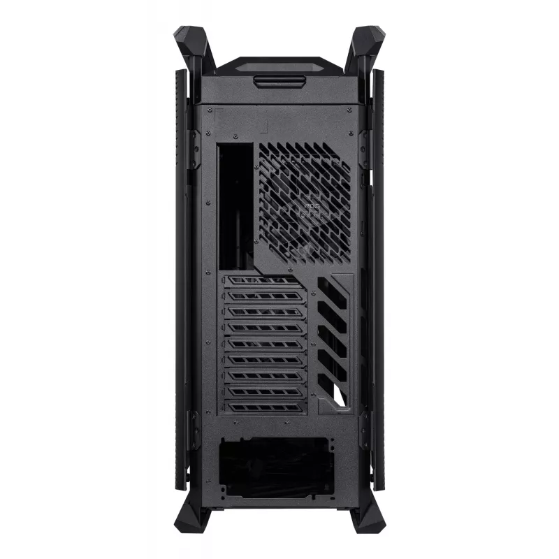Obudowa PC ASUS ROG Hyperion GR701 BTF Edition Tower — czarna, szkło hartowane, obsługa E-ATX/ATX/microATX, GPU 46 cm, chłodnica górna 420 mm