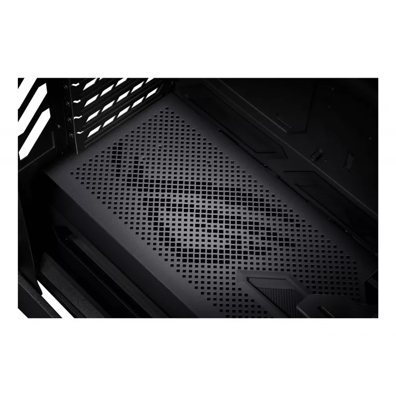 Obudowa PC ASUS ROG Hyperion GR701 BTF Edition Tower — czarna, szkło hartowane, obsługa E-ATX/ATX/microATX, GPU 46 cm, chłodnica górna 420 mm