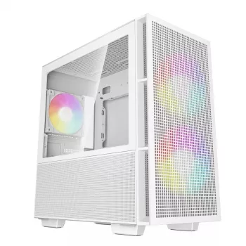 Obudowa PC DeepCool CH360 micro ATX biała — szkło hartowane, 2x140mm wentylatory przednie, USB-C, obsługuje karty graficzne do 320 mm