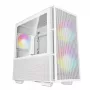 Obudowa PC DeepCool CH360 micro ATX biała — szkło hartowane, 2x140mm wentylatory przednie, USB-C, obsługuje karty graficzne do 320 mm