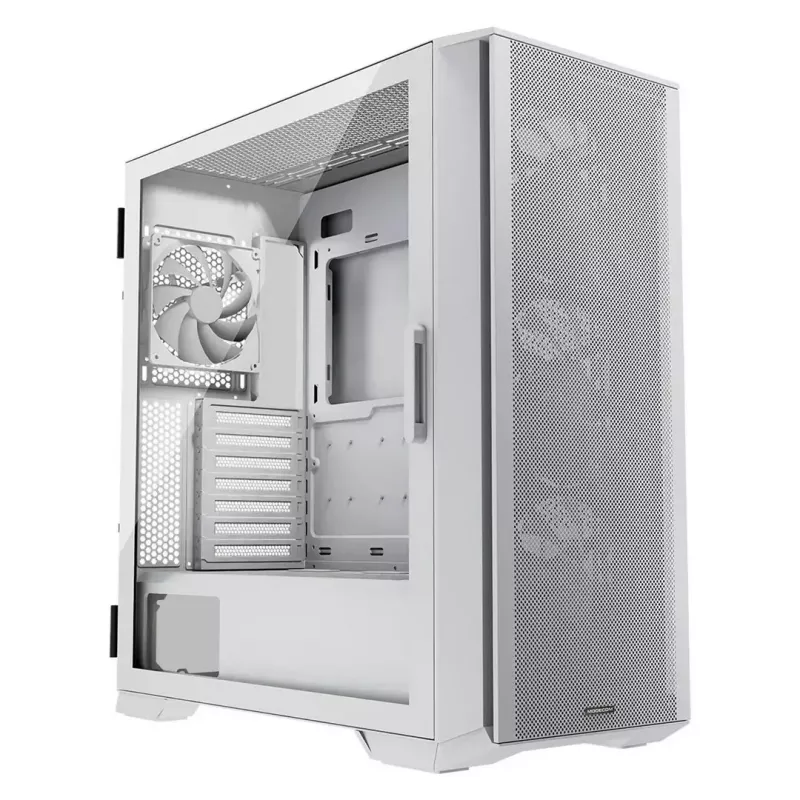Obudowa PC MODECOM HORIZON FLOW MIDI biały — Midi-Tower, ARGB, hartowane szkło, micro ATX, USB-C, 3x140mm przód, 1x140mm tył, GPU do 400 mm, wysokość chłodzenia CPU 172 mm