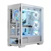 Obudowa PC MODECOM HORIZON FLOW MIDI biały — Midi-Tower, ARGB, hartowane szkło, micro ATX, USB-C, 3x140mm przód, 1x140mm tył, GPU do 400 mm, wysokość chłodzenia CPU 172 mm