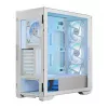 Obudowa PC MODECOM HORIZON FLOW MIDI biały — Midi-Tower, ARGB, hartowane szkło, micro ATX, USB-C, 3x140mm przód, 1x140mm tył, GPU do 400 mm, wysokość chłodzenia CPU 172 mm