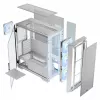 Obudowa PC MODECOM HORIZON FLOW MIDI biały — Midi-Tower, ARGB, hartowane szkło, micro ATX, USB-C, 3x140mm przód, 1x140mm tył, GPU do 400 mm, wysokość chłodzenia CPU 172 mm