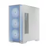 Obudowa PC MODECOM HORIZON FLOW MIDI biały — Midi-Tower, ARGB, hartowane szkło, micro ATX, USB-C, 3x140mm przód, 1x140mm tył, GPU do 400 mm, wysokość chłodzenia CPU 172 mm