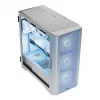 Obudowa PC MODECOM HORIZON FLOW MIDI biały — Midi-Tower, ARGB, hartowane szkło, micro ATX, USB-C, 3x140mm przód, 1x140mm tył, GPU do 400 mm, wysokość chłodzenia CPU 172 mm