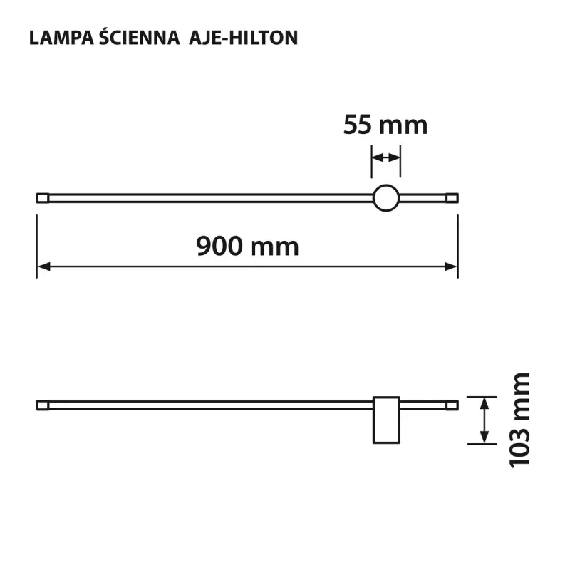 Lampa ścienna LED ActiveJet AJE-HILTON Patyna Złota 13W 3000K 555lm 900mm Wewnętrzna CRI80