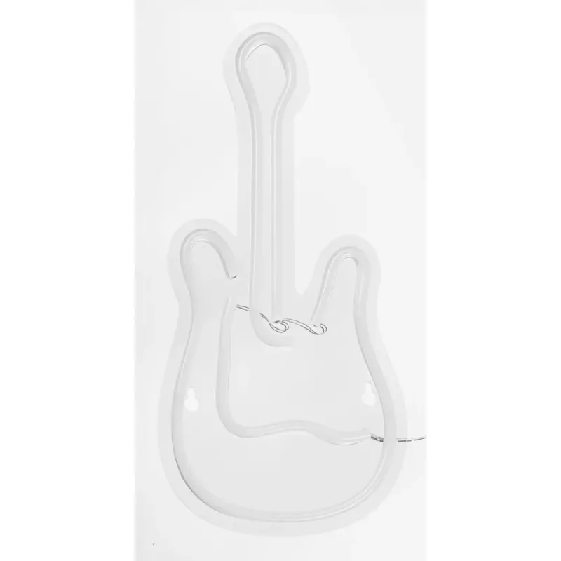 Lampa neonowa LED ActiveJet AJE-NEON GUITAR wielokolorowa USB 5V, 240×176×20 mm, montaż natynkowy