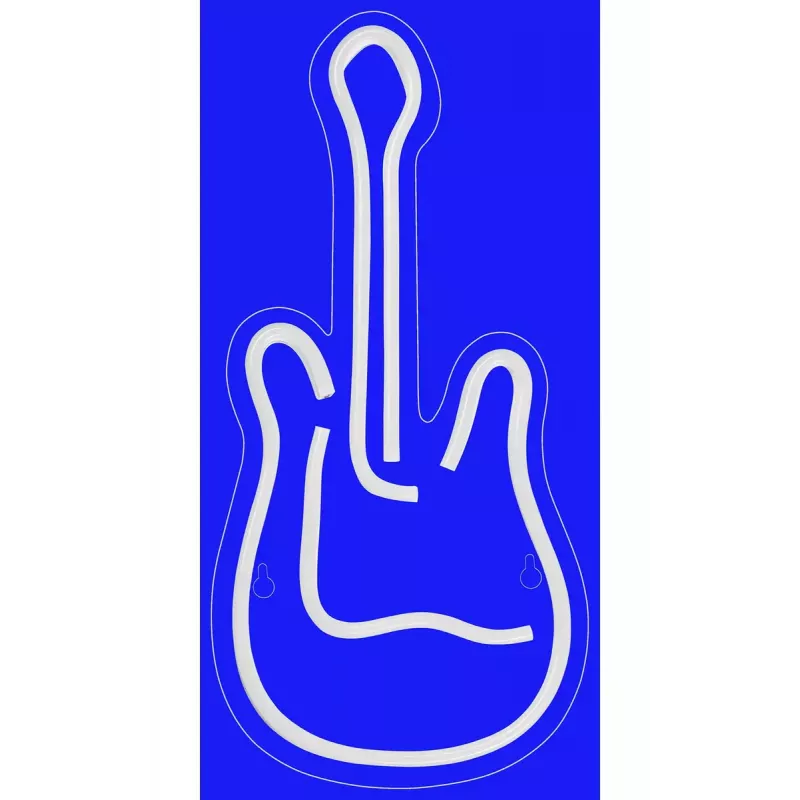 Lampa neonowa LED ActiveJet AJE-NEON GUITAR wielokolorowa USB 5V, 240×176×20 mm, montaż natynkowy