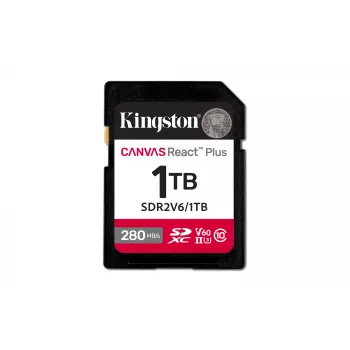 Kingston Technology 1TB Canvas React Plus SDXC UHS-II 280R/150W U3 V60 do Full HD/4K