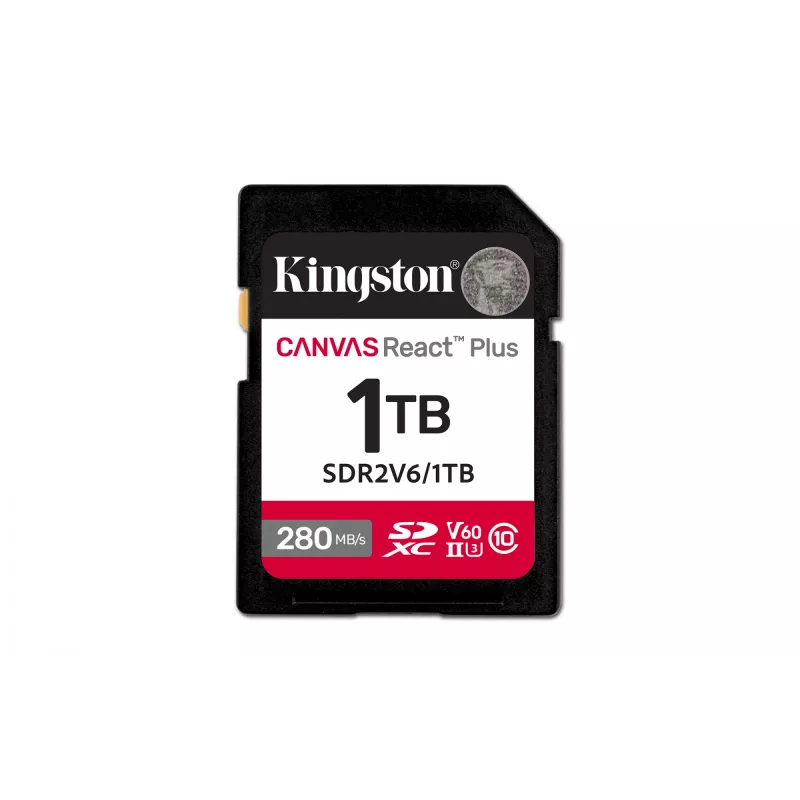 Kingston Technology 1TB Canvas React Plus SDXC UHS-II 280R/150W U3 V60 do Full HD/4K