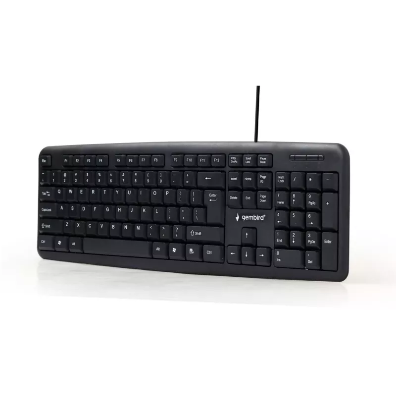 GEMBIRD KB-U-103 Standard - Klawiatura - Przewodowa USB - Czarna - Qwerty US/Międzynarodowa