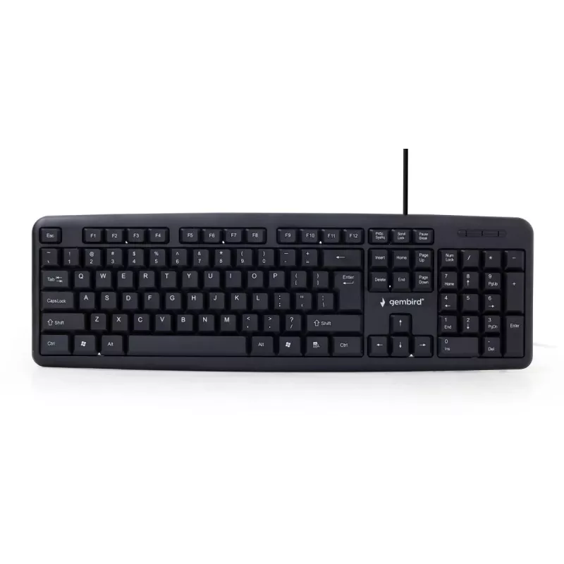 GEMBIRD KB-U-103 Standard - Klawiatura - Przewodowa USB - Czarna - Qwerty US/Międzynarodowa