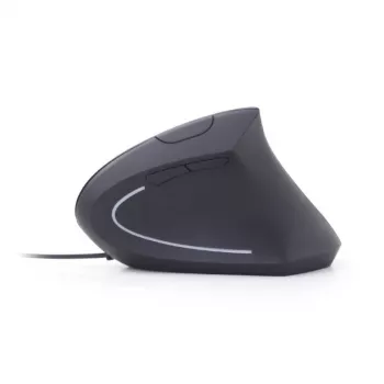 Mysz optyczna GEMBIRD MUS-ERGO-01 - ergonomiczna 6 przycisków, kółko, USB, czarna