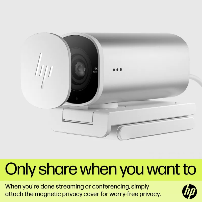 HP 960 4K Streaming Webcam, 8 MP, 3840 x 2160 pikseli, 4K Ultra HD, 30 fps, 5x, Dom