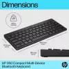 Klawiatura Bluetooth HP 350 Compact Multi-Device, bezprzewodowa, Bluetooth, mechaniczna, QWERTY, czarna