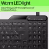 HP 400 podświetlana klawiatura przewodowa, pełnowymiarowa (100%), przewodowa, USB, mechaniczna, QWERTY, czarna