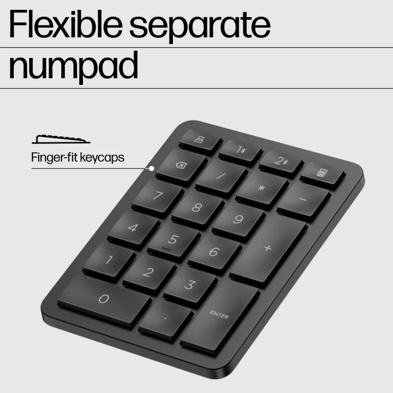 Klawiatura bezprzewodowa ergonomiczna HP 960, pełnowymiarowa (100%), bezprzewodowa, RF + Bluetooth, membranowa, QWERTY, czarna