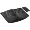 Klawiatura bezprzewodowa ergonomiczna HP 965, pełnowymiarowa (100%), bezprzewodowa, RF + Bluetooth, membranowa, QWERTY, czarna
